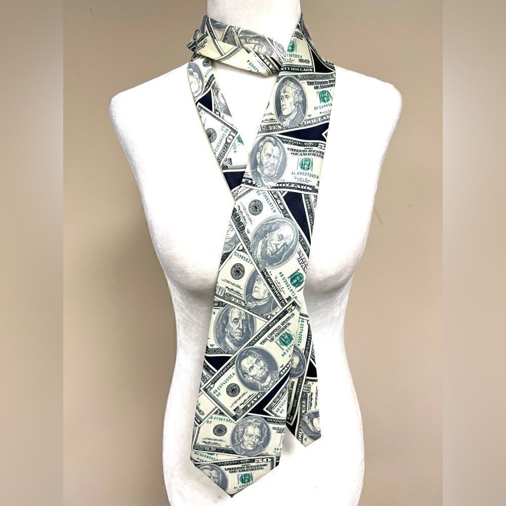 Rene Chagal “ money print” tie.
